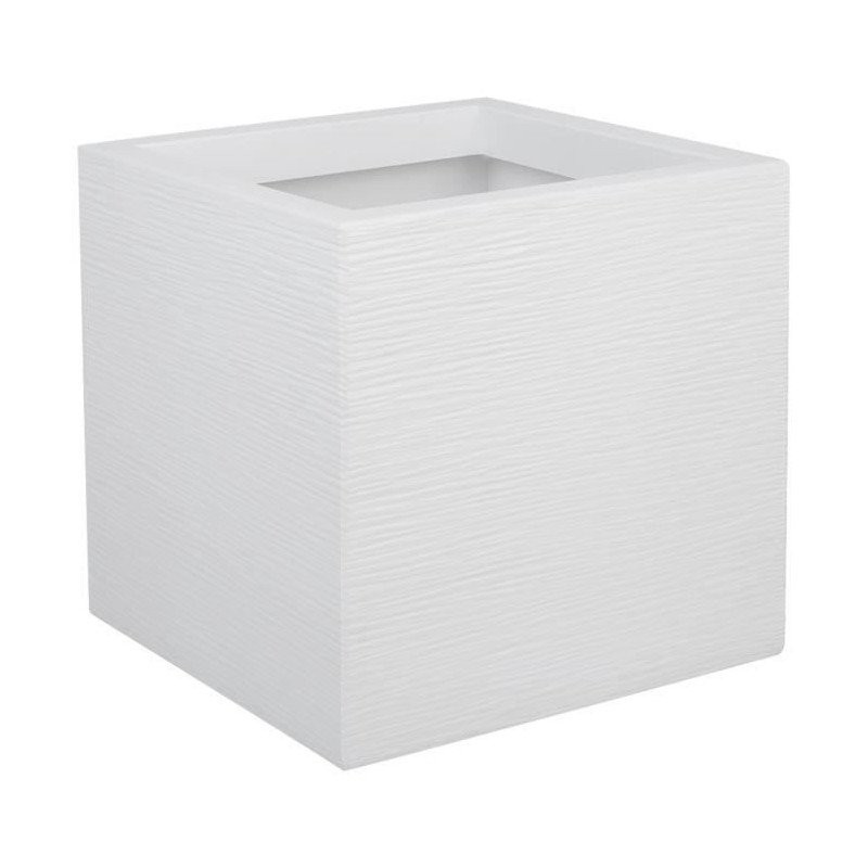 Bac a fleurs carré EDA Graphit Up anti humidité pot 21 L robuste