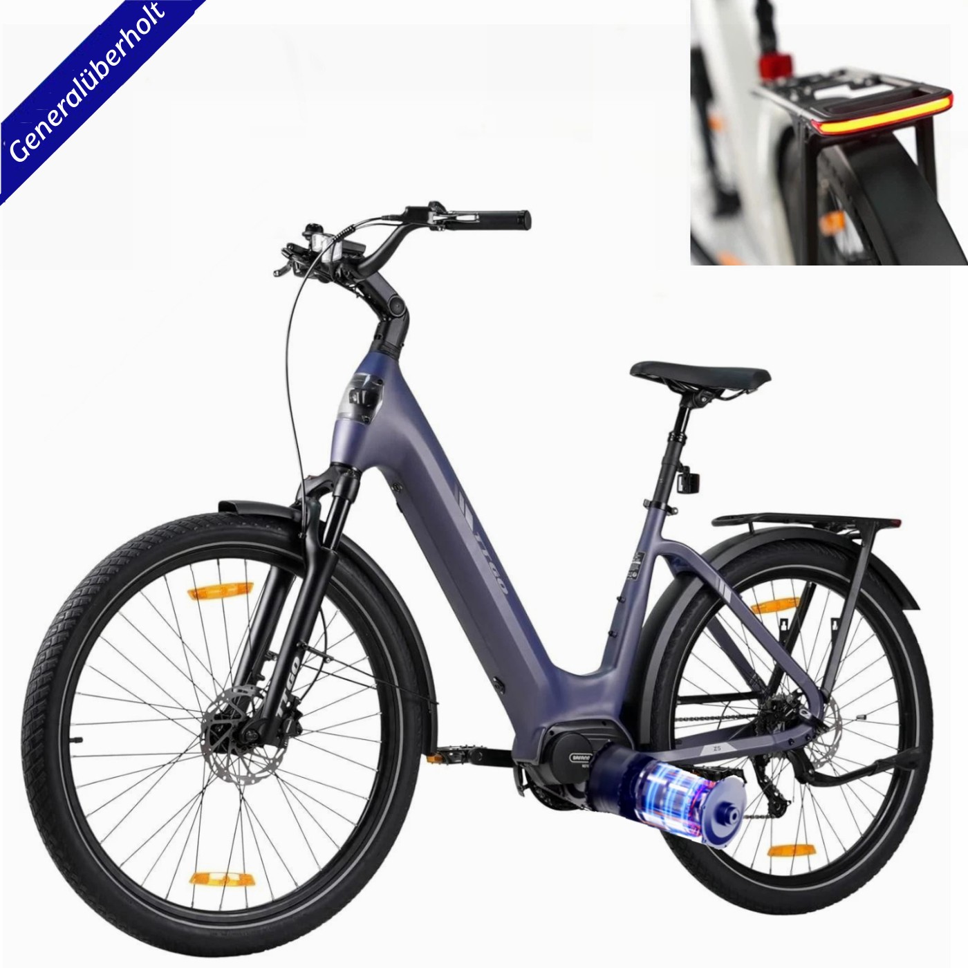 Bicicletta elettrica TTGO Z5 27.5'' 250W 36V/18Ah city e-bike bici elettrica motore centrale 9S