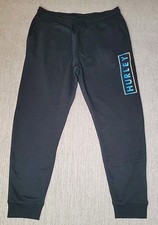 Hurley Black Sweatpants Fleece Drawstring Men's Size XXL Winter Activewear