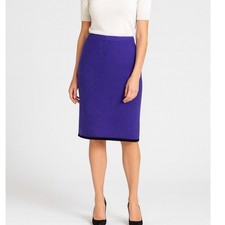 Vintage ADOLFO New York Knit Boucle Skirt Women s Small Purple Classic USA Made