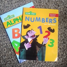 Lot Of 2 New Sesame Street Alphabet Workbooks Numbers And Alphabet Ages 3 And Up