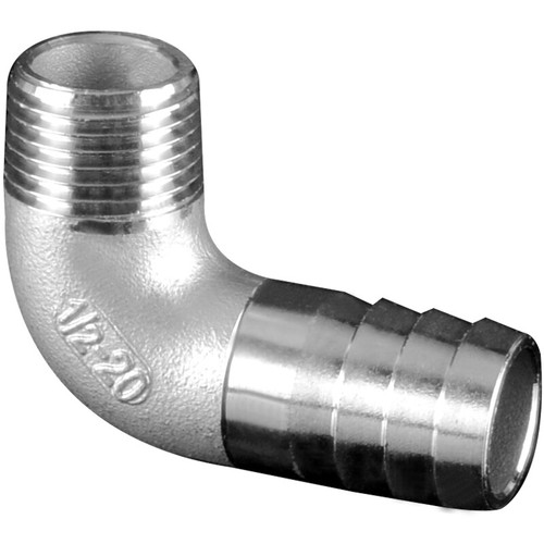 Stainless Steel Hose Barb Elbow Fitting BSP Male to Hose Tail Barb Gas Water Air - Picture 7 of 24