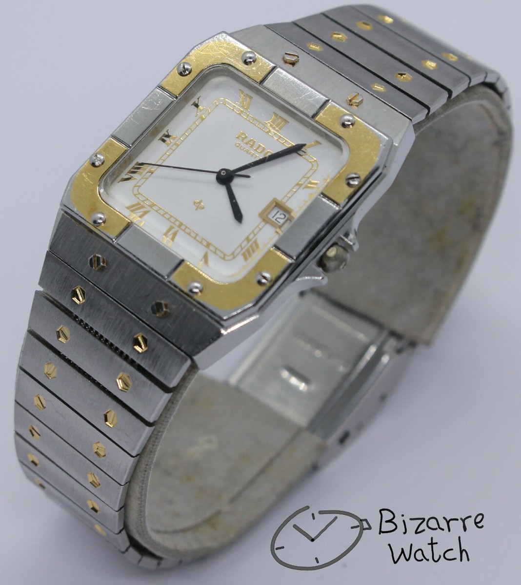 Vintage Rado 27mm Goldplated White Dial 129.9001.4 Stainless