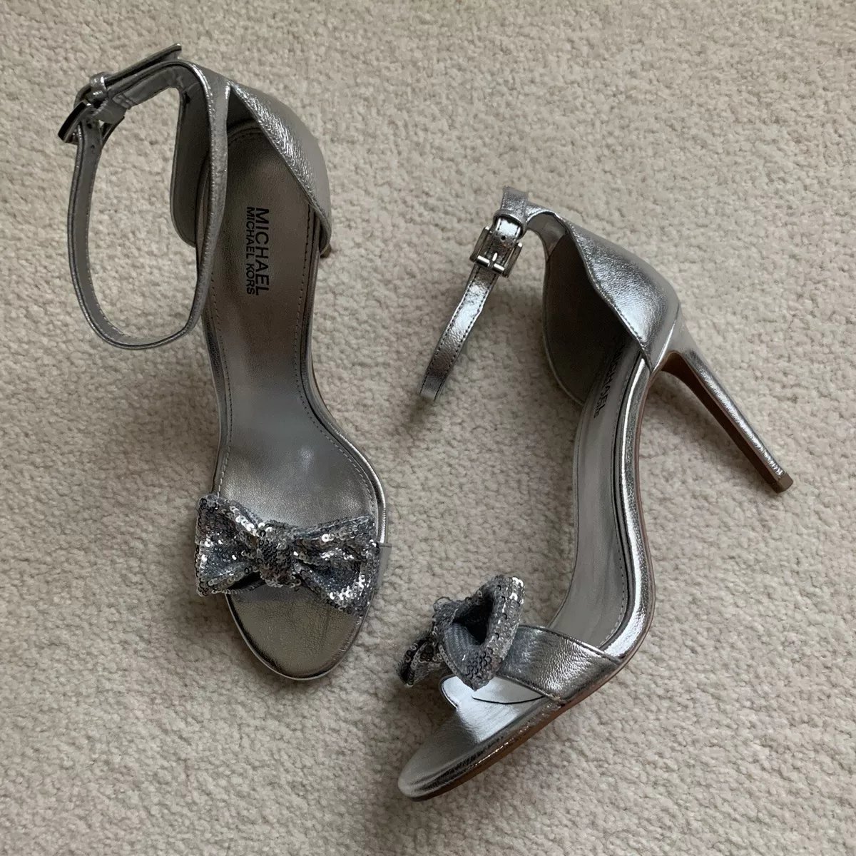 MICHAEL Michael Kors Womens Silver Sandals ShopStyle #39 MICHAEL Michael Kors Womens Silver Sandals ShopStyle