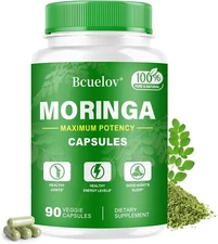 Moringa Capsules,800mg Pure Moringa Powder Capsules,Supports Energy, Immune S...