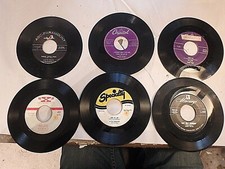 6J -18- vintage 45 rpm records 50's, 60's 70's. various artists average wear