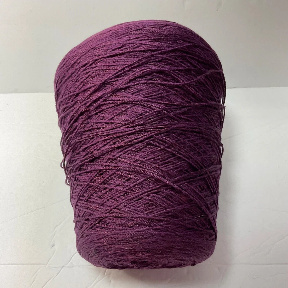 Yarn Cone No Label Burgundy Unknown Fiber Lace Pliedapprox 3,350 YardsNewVintage - Image 3 of 4