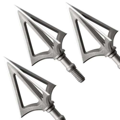 12pcs G5 100 Grain Broadheads 3 Blade Arrow Heads Screw Tips Hunting Points - Picture 1 of 8