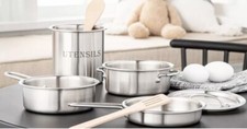 Hearth  Hand With Magnolia 7pc Stainless Steel Cookware Toy Set New 