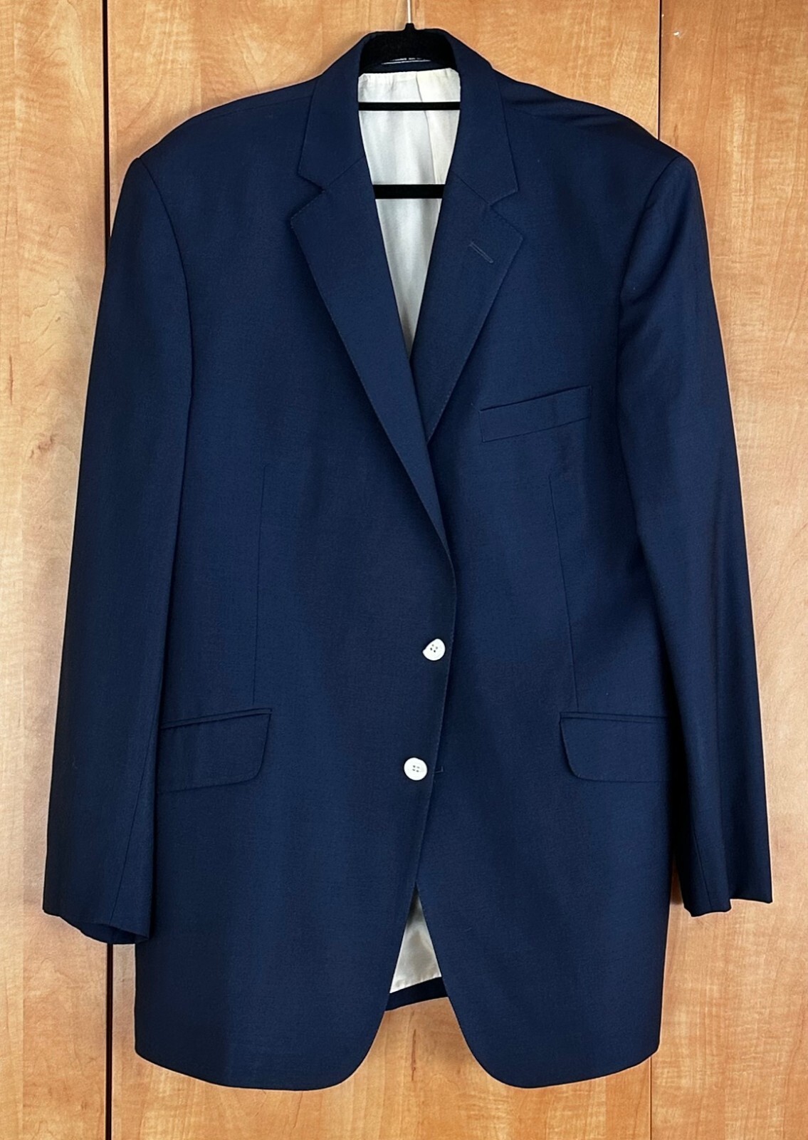 FILA Giacca uomo Richard James Savile Row blu navy 46R blazer lana mohair