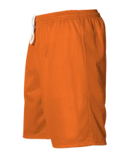 Alleson Athletic Men's Orange Mesh Lined Shorts