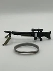 GIJoe Classified Night Force Tunnel Rat LMG Machine Gun & Ammo Sash 1/12 Scale