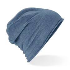 Beechfield Soft Cotton Mens Womens Unisex Plain Jersey Beanie Hat