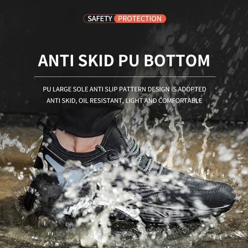Men's Safety Shoes Lightweight Steel Toe Cap Indestructible Work Boots Sneakers - Picture 6 of 20