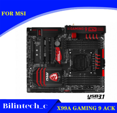 FOR MSI X99A GAMING 9 ACK E-ATX Motherboard LGA2011 128GB DDR4 USB 3.1