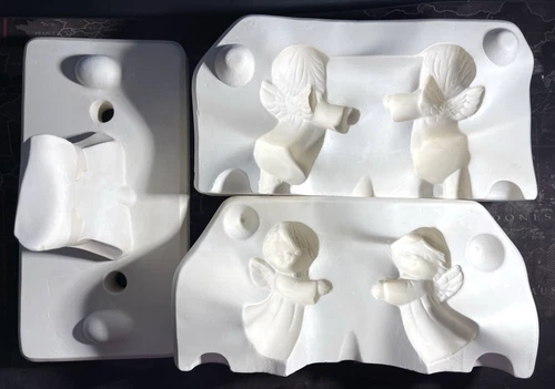 Vintage Scioto Ceramic Slip Casting Mold Boy Girl Angel Candle Climbers S 295 