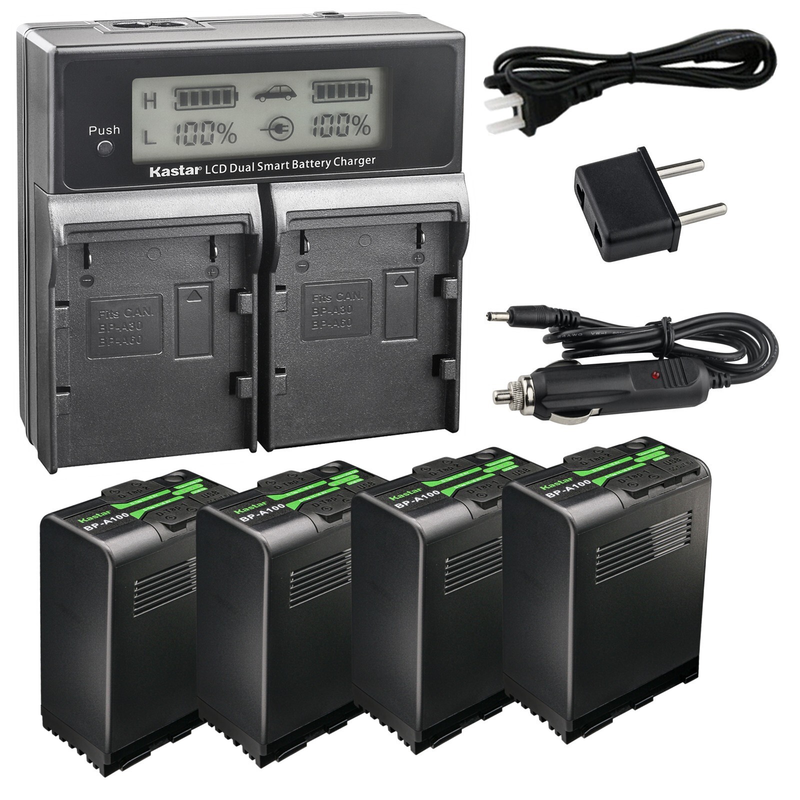 Kastar BP-A100 Battery CH04 Charger for Canon XF605 UHD XF705 4K UHD Camcorder