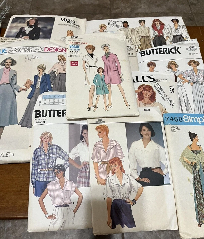 Vintage Sewing Patterns Designer SZ 10 Cut Uncut 1980's 1970's Ralph Lauren - Image 4 of 4
