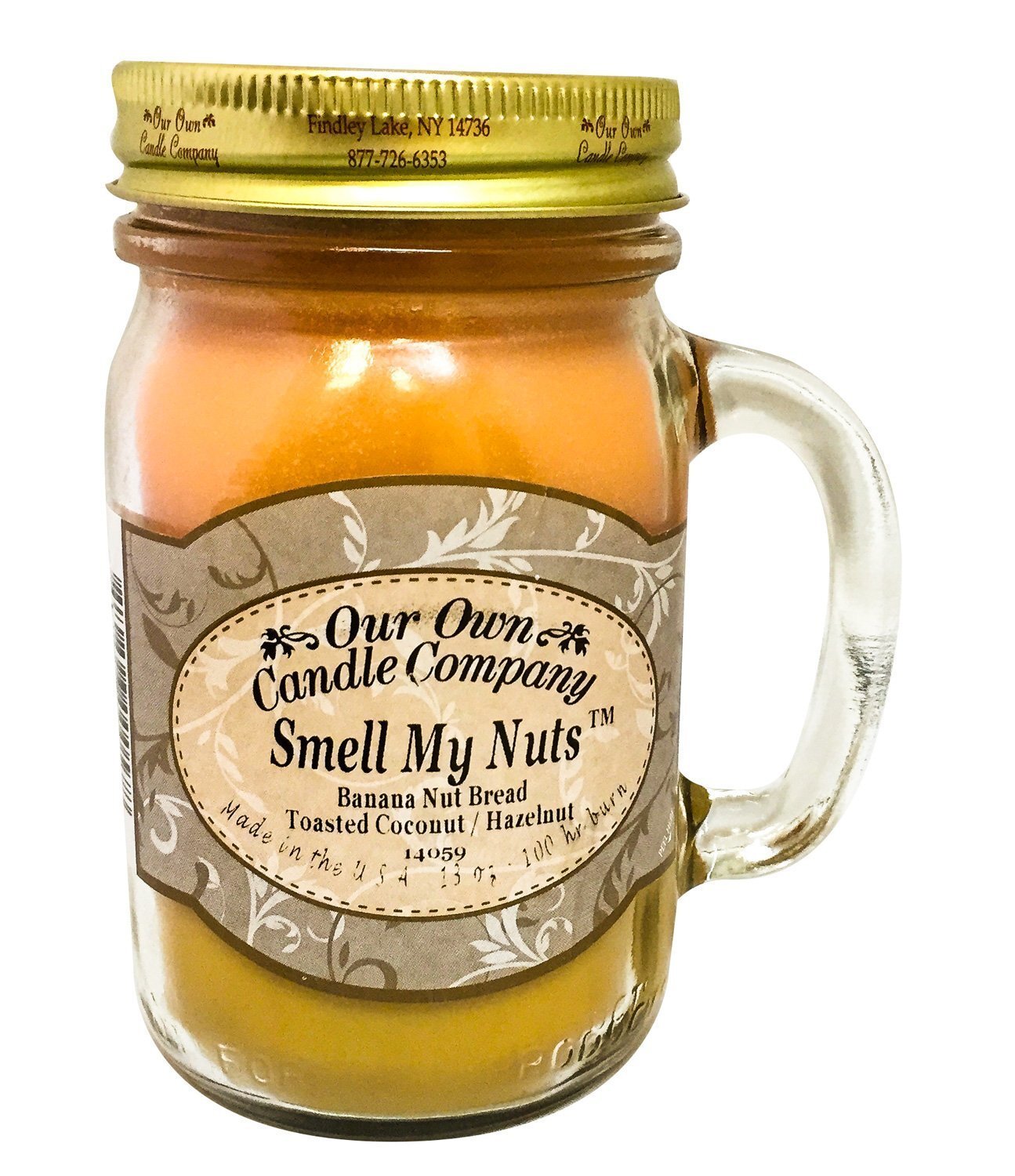 Smell My Nuts Scented 13 oz Mason Jar Candle - Made in The USA