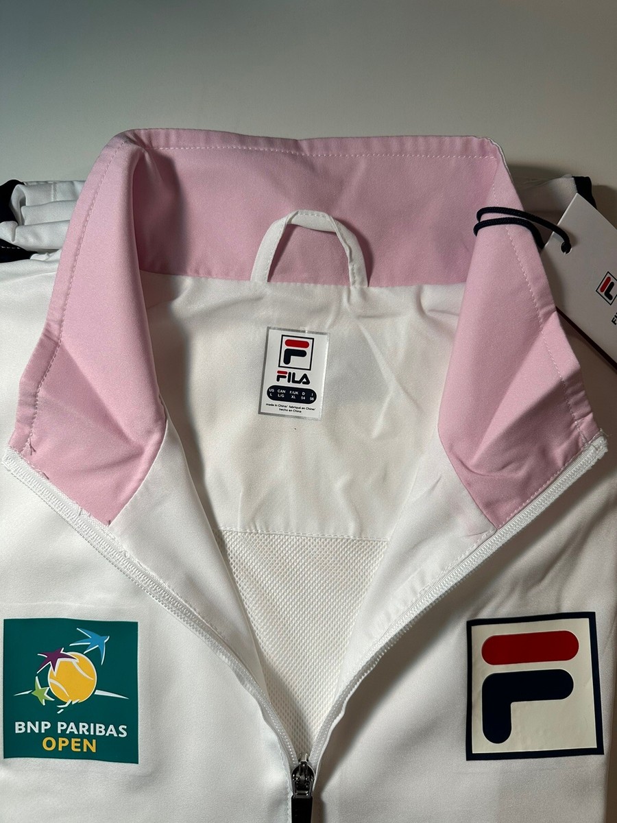 NEW FILA BNP PARIBAS OPEN VOLUNTEER JACKET WHITE PM41E949 NEW FILA BNP PARIBAS OPEN VOLUNTEER JACKET WHITE PM41E949