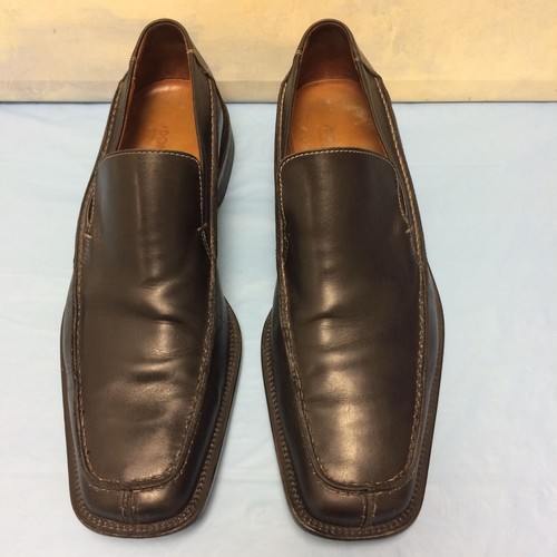 DONALD J PLINER Black PERUGIA 120 Leather Loafers Sz 11.5 - Picture 2 of 12