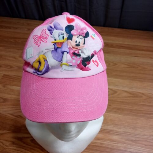 Disney Hat Cap Baby Toddler Minnie and Daisy Pink Hook and Loop Strap - Picture 1 of 7