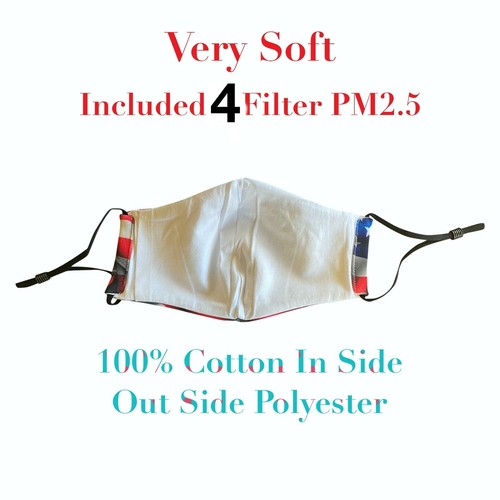 American Flag Face Mask Filter Pocket Washable Reusable Adjustable for Unisex - Picture 3 of 10