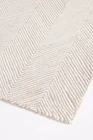 Taupe Hand-Tufted Wool Rug | Geometric Chevron Design | Modern Home Decor