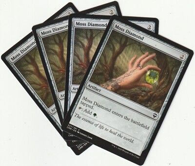   4 MAGIC: The Gathering MOSS DIAMOND Artifact MTG PLAYSET *Artefakt