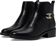 Tommy Hilfiger Imiera Womens Ankle Boots Black Faux Leather