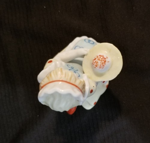 Vintage Ceramic Kneeling Girl Baker Polka Dot Dress Japan 3.25"t - Kinda Creepy - Picture 8 of 11