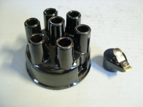 29 30 31 32 33 34 Chevy Chevrolet Black Distributor Cap & Rotor Brass ...