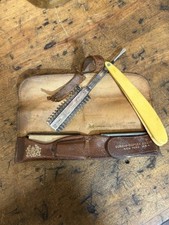 Vintage Durham Duplex Straight Razor in Original Leather Pouch Case & Blades