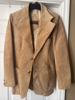 Vintage Pierre Cardin Men s Suede Leather Blazer Jacket Size 36