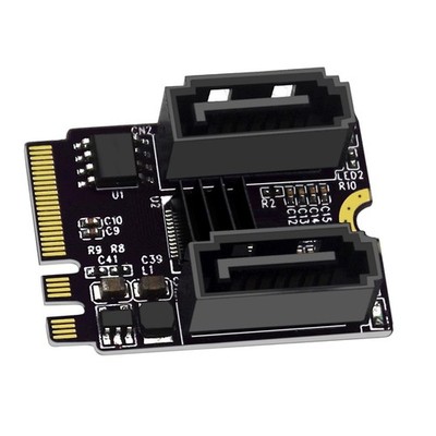 M2 auf SATA 3.0 Erweiterungskarte NGFF M.2 2230 Key A/E SSD Jmb582 M2 A+E Key 2