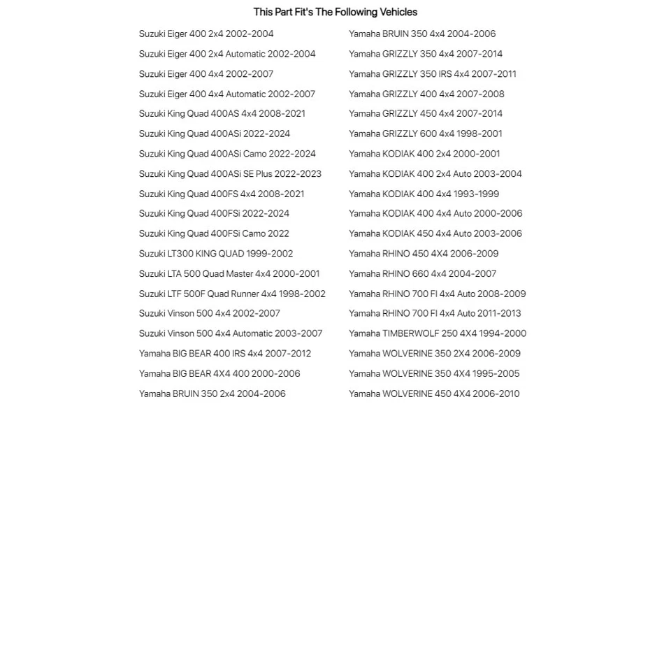 Sellos de cojinete de rueda Tusk delanteros para SUZUKI LTF 500F Quad Runner 4x4 1998-2002 Foto 4 de 4