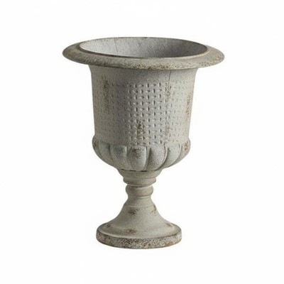 Used Eisen Pflanzgefäß Shabby Chic Vintage Urne Übertopf Deko Aufsteller