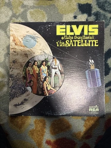 Elvis Presley Aloha from Hawaii via Satellite Vinyl 2 LP RCA CPD2-2642 Quad