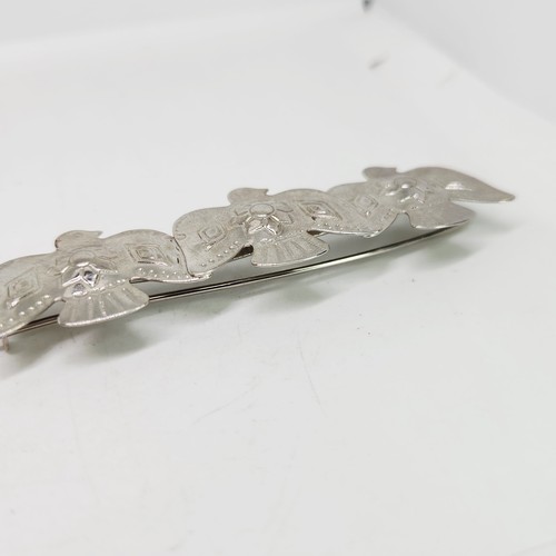 Vintage Donnervogel silberfarbene Metall Haarspange Haarspange Southwestern Vogel - Bild 4 von 8