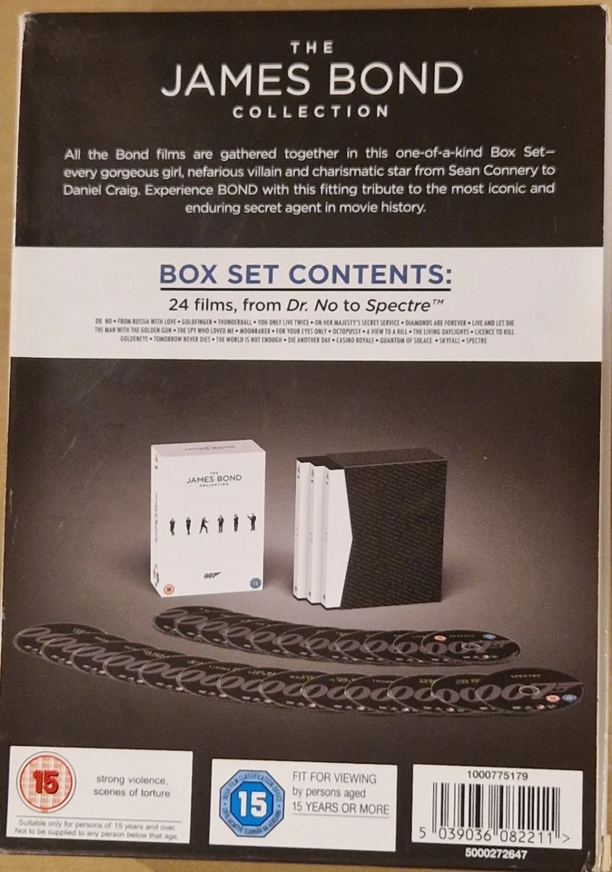 The James Bond Collection Box Set 24 Disc Box Set - Dr No to Spectre - Image 2 of 4