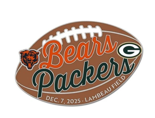 Chicago Bears VS Green Bay Packers Game day Pin 12/7/2025 NEW Lambeau Field - Image 2 of 2