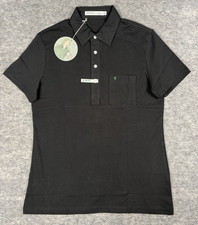 New Criquet Polo Shirt Mens S Solid Black Slim Fit 100 Pima Cotton Golf NWT