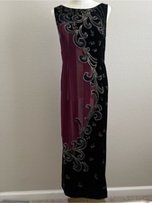 Vintage Hostess Gown high slit whimsigoth RARE size M one of a kind