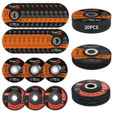26-Pack Cut Off Wheels Grinding Wheels Flap Disc Set - 20 Cut Off Wheels丨3 Gr...