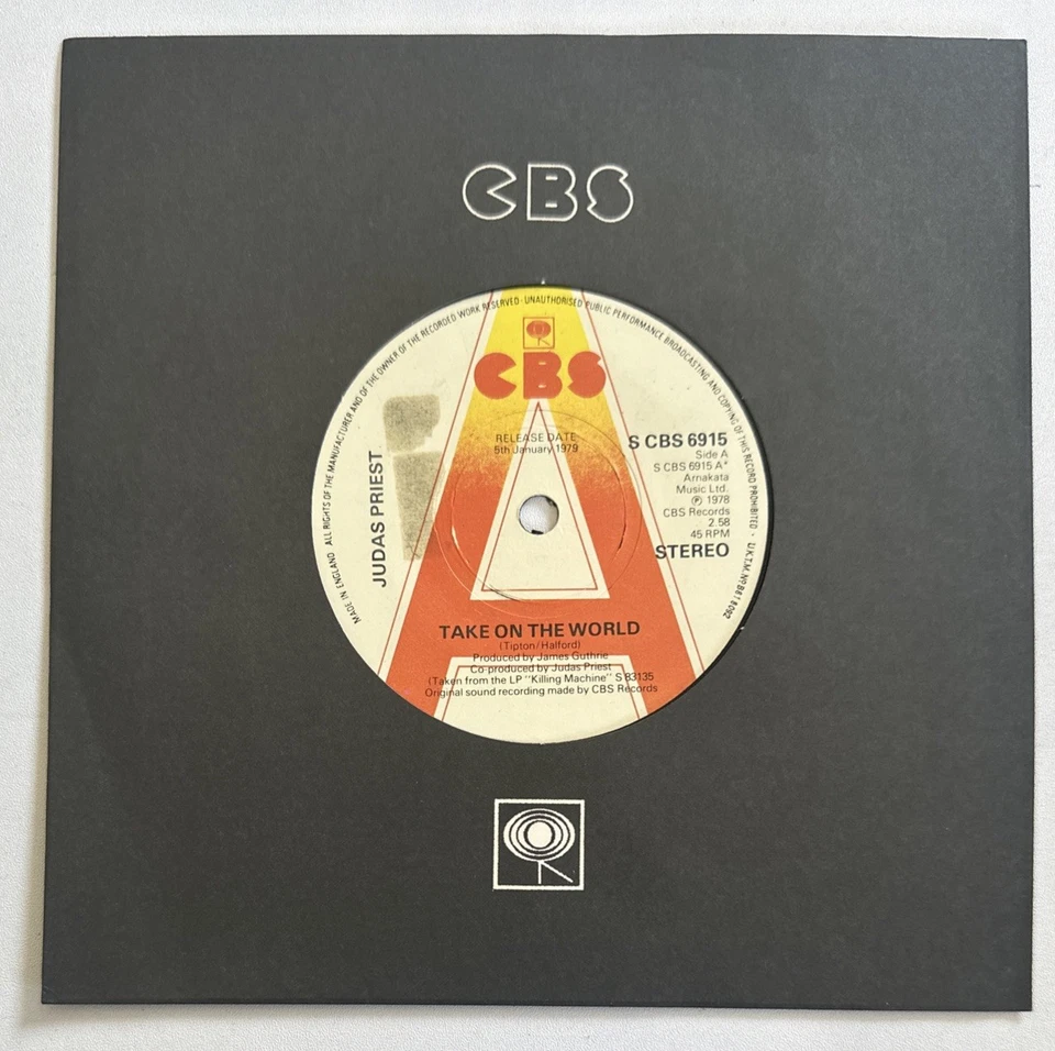Judas Priest - Take On The World 1979 promo vinyl single EX / M Foto 2 de 4