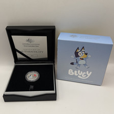 2024 RARE Coloured Bluey Fine Silver Proof One Dollar Coin - $1 Royal Aus Mint
