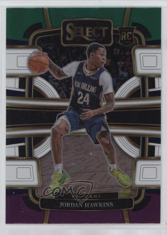 2023-24 Panini Select Concourse Green White Purple Prizm Jordan Hawkins #72 1oa8