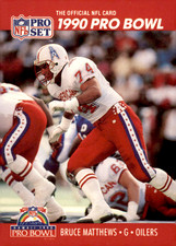 1990 Pro Set - Pro Bowl Bruce Matthews #352