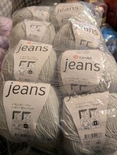 YarnArt Jeans Gray Yarn Lot, Cotton Acrylic, 2 Ply, Fine/Sport, 561