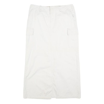 Old Navy Damen Rock weiß Cargo Midi Baumwollmischung M Taschen Freizeit